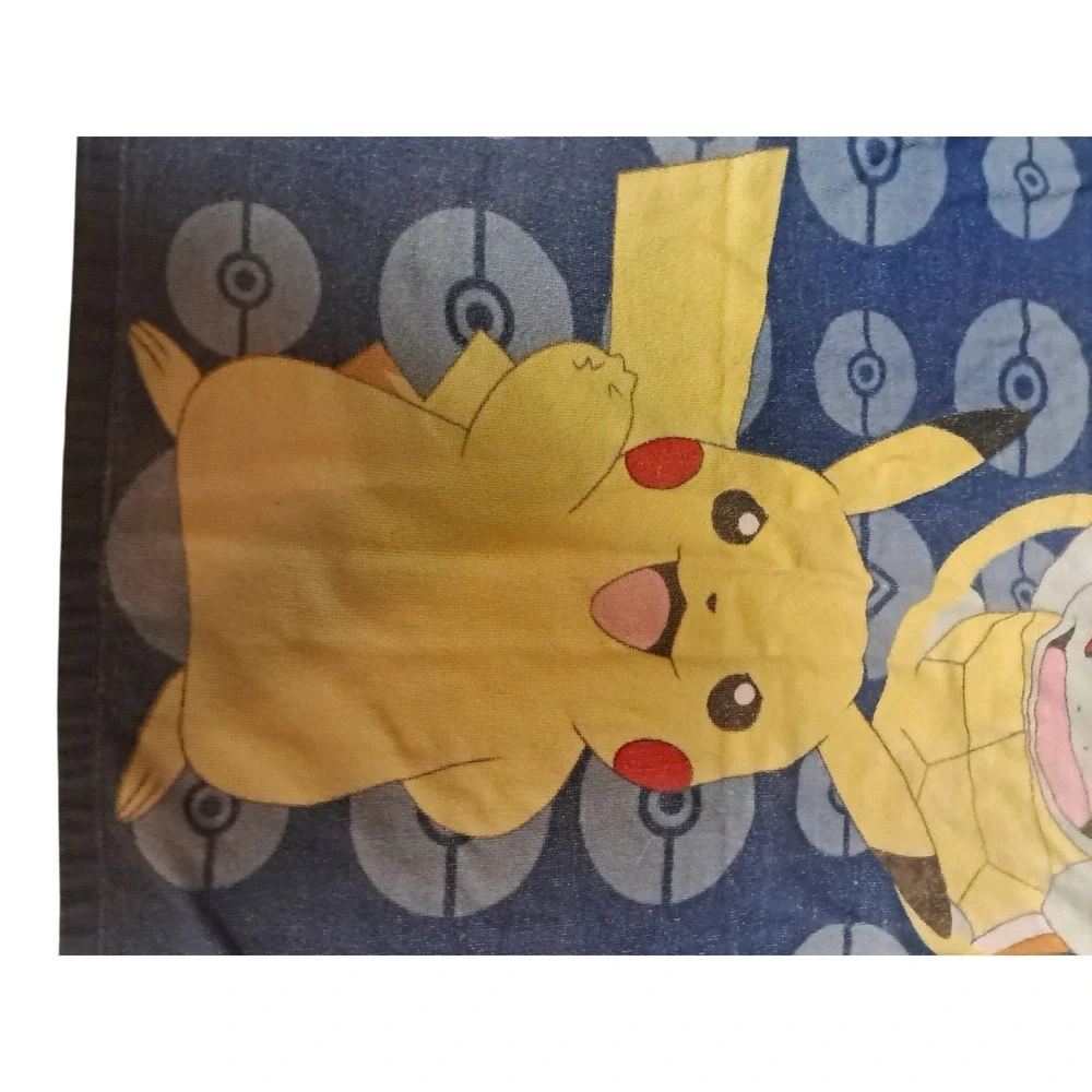Vintage Pokémon Beach Towel 53x27‎ Pikachu Charizard Bulbasar Charmander 90s